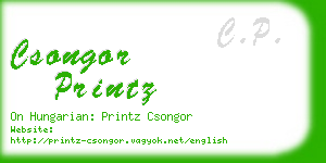 csongor printz business card